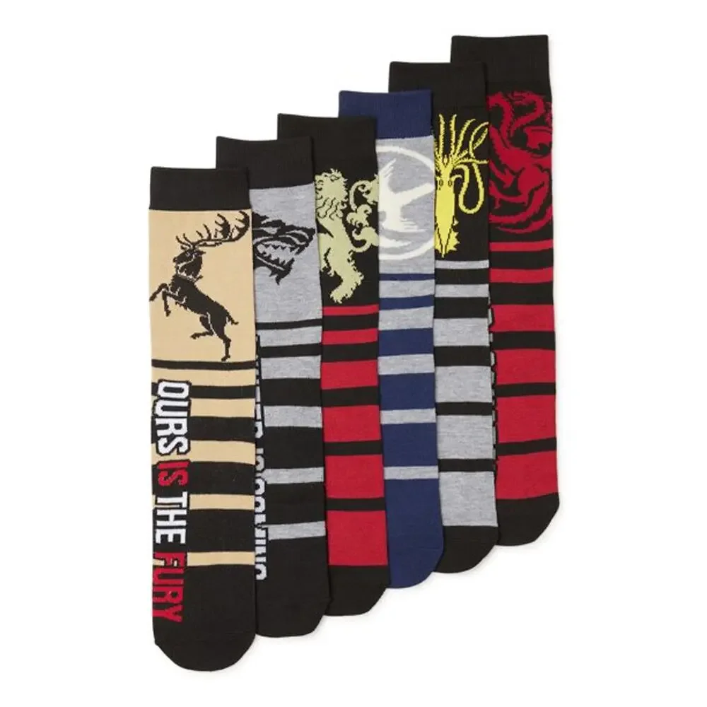 The Simpsons Casual Crew Socks-6 Pairs